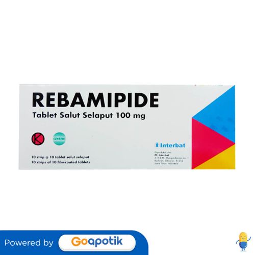 REBAMIPIDE INTERBAT 100 MG BOX 100 TABLET