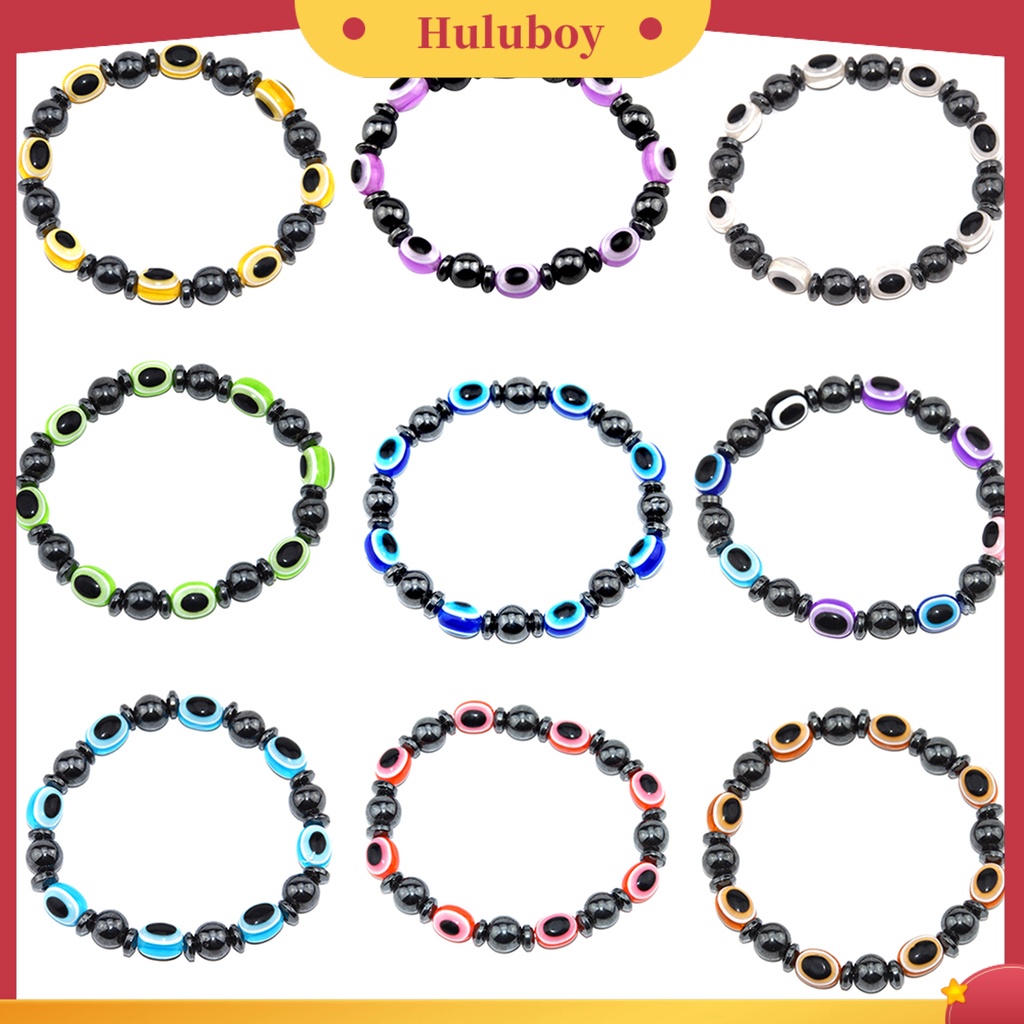 {Ready Stock} ic Gelang Unisex Menurunkan Berat Badan Hematite Eyes Healing Beads Stretch Bangle