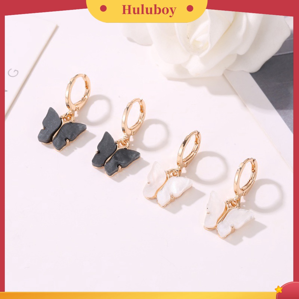 {Ready Stock} 1pasang Anting Bentuk Hewan Elegan Wanita Bahan Akrilik Warna Cerah Anting Menjuntai Untuk Pacaran