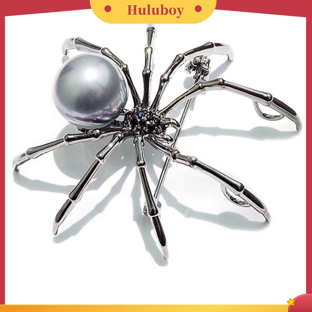 {Ready Stock} Fashion Wanita Berlian Imitasi Mutiara Imitasi Spider Bros Pin Korsase Lapel Perhiasan Hadiah