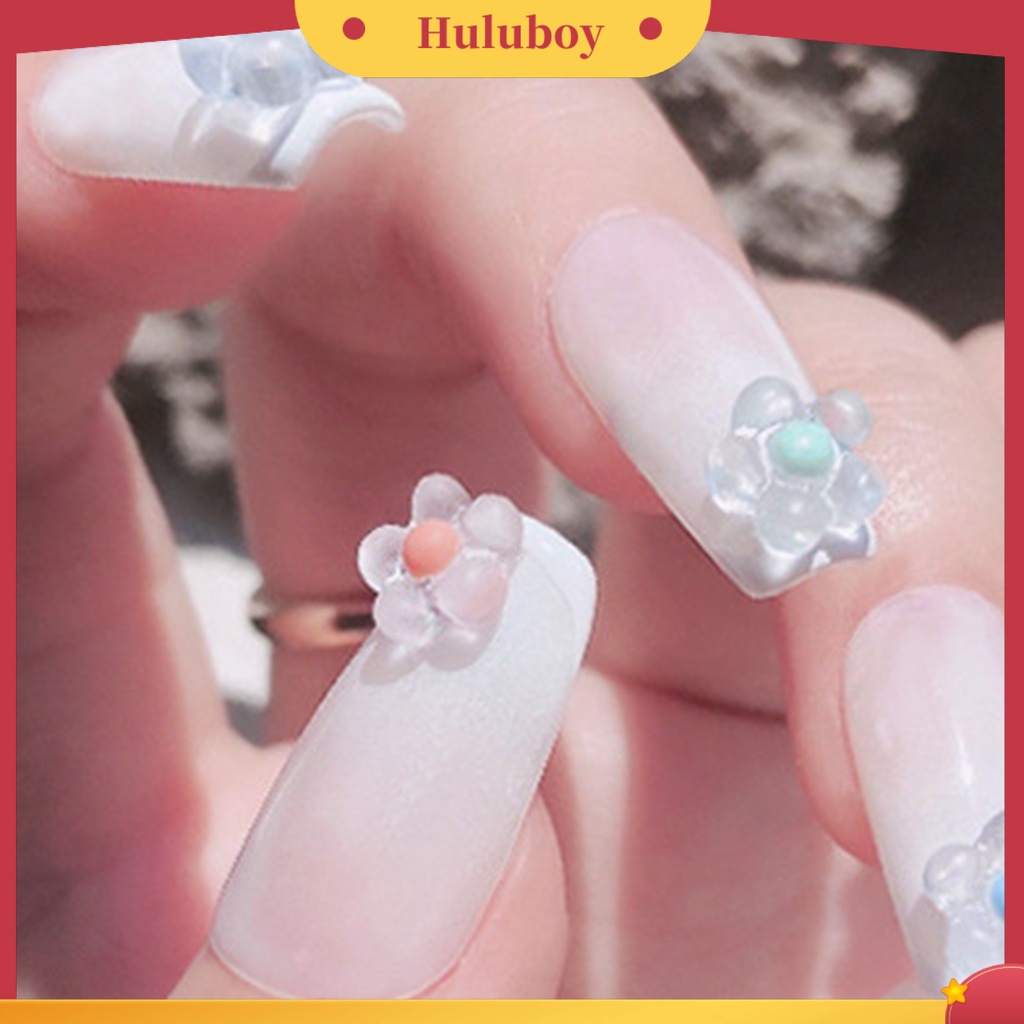 {In Stock} 50Pcs Dekorasi Kuku Bentuk Indah Tahan Air Resin Berwarna Cerah 3D Mini Berbentuk Bunga Pesona Kuku Untuk Wanita