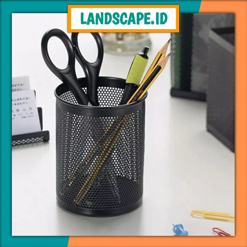 

LS Tempat Penyimpanan Alat Tulis Pensil Pulpen Keranjang Jaring Besi Multifungsi Organizer Box Serbaguna Stationery Space Office Storage Box Murah Import