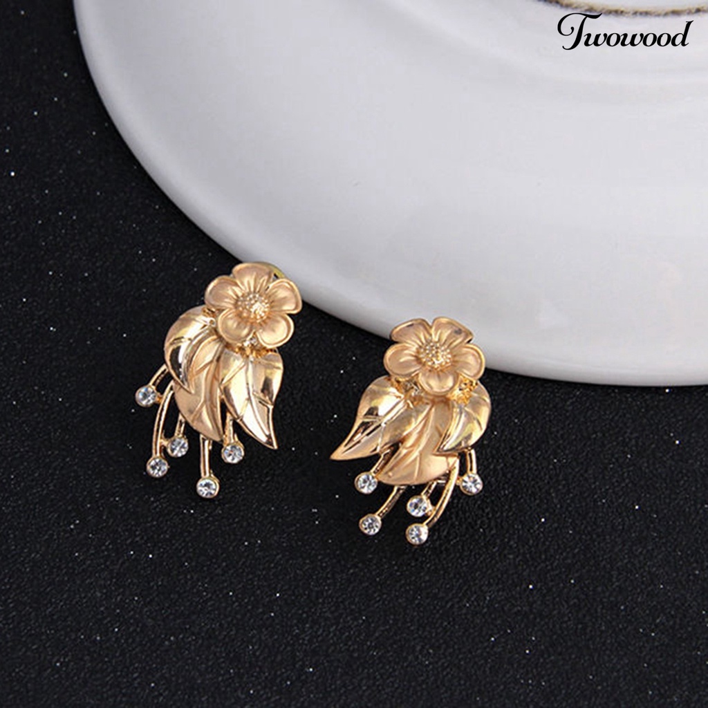 Twowood Set Perhiasan Mewah Indah Paduan Fashion Anting Perhiasan Set Untuk Pernikahan