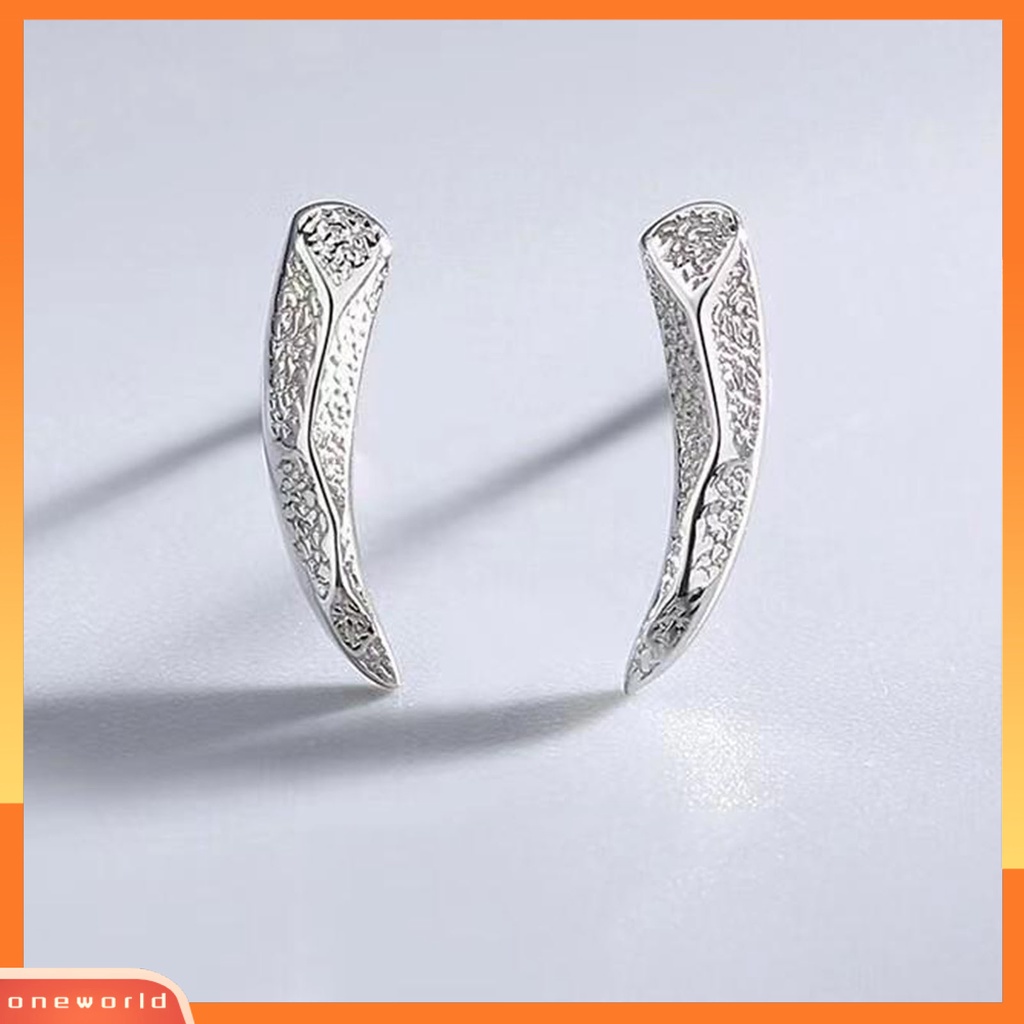 [OWR] Ear Studs Punk Hip Hop Dilepas 2-cakar Kait Kepribadian Hadiah Keren Gaya Sederhana Pria Anting Perhiasan Fashion