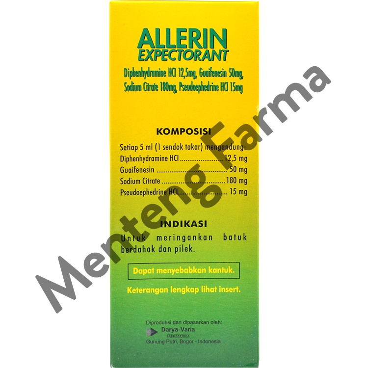 Allerin Expectoran Sirup 120 mL - Obat Batuk dan Pilek