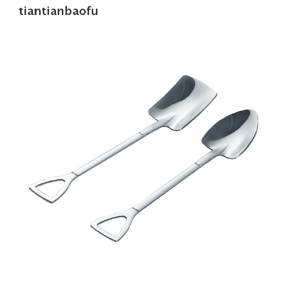 [tiantianbaofu] Sendok Kopi Sendok Garpu Set Stainless Steel Retro Besi Sekop Es Krim Sendok Sendok Kreatif Sendok Teh-Sendok Peralatan Makan Butik