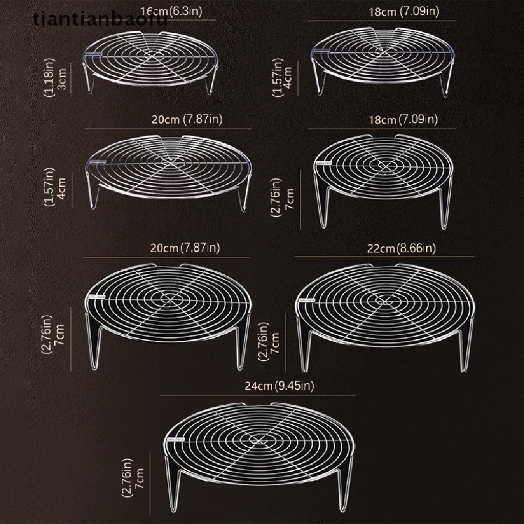 [tiantianbaofu] 1pc Stainless Steel Steamer Rack Tray Peralatan Makan Masak Berdiri Butik