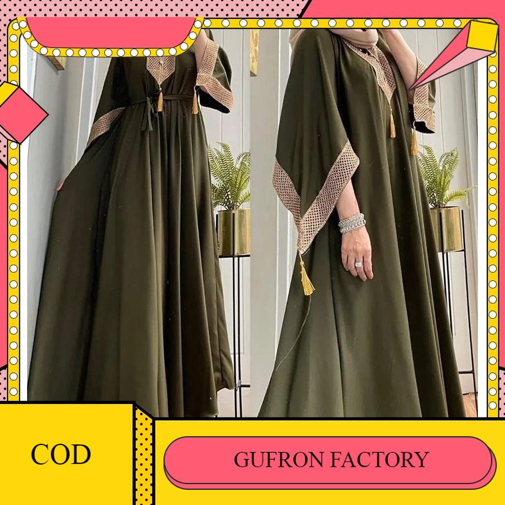 Sasikirana - Zahira Kaftan Size M, L, XL/ Baju Gamis Wanita Terbaru 2023 / Gamis Kaftan Wanita Model