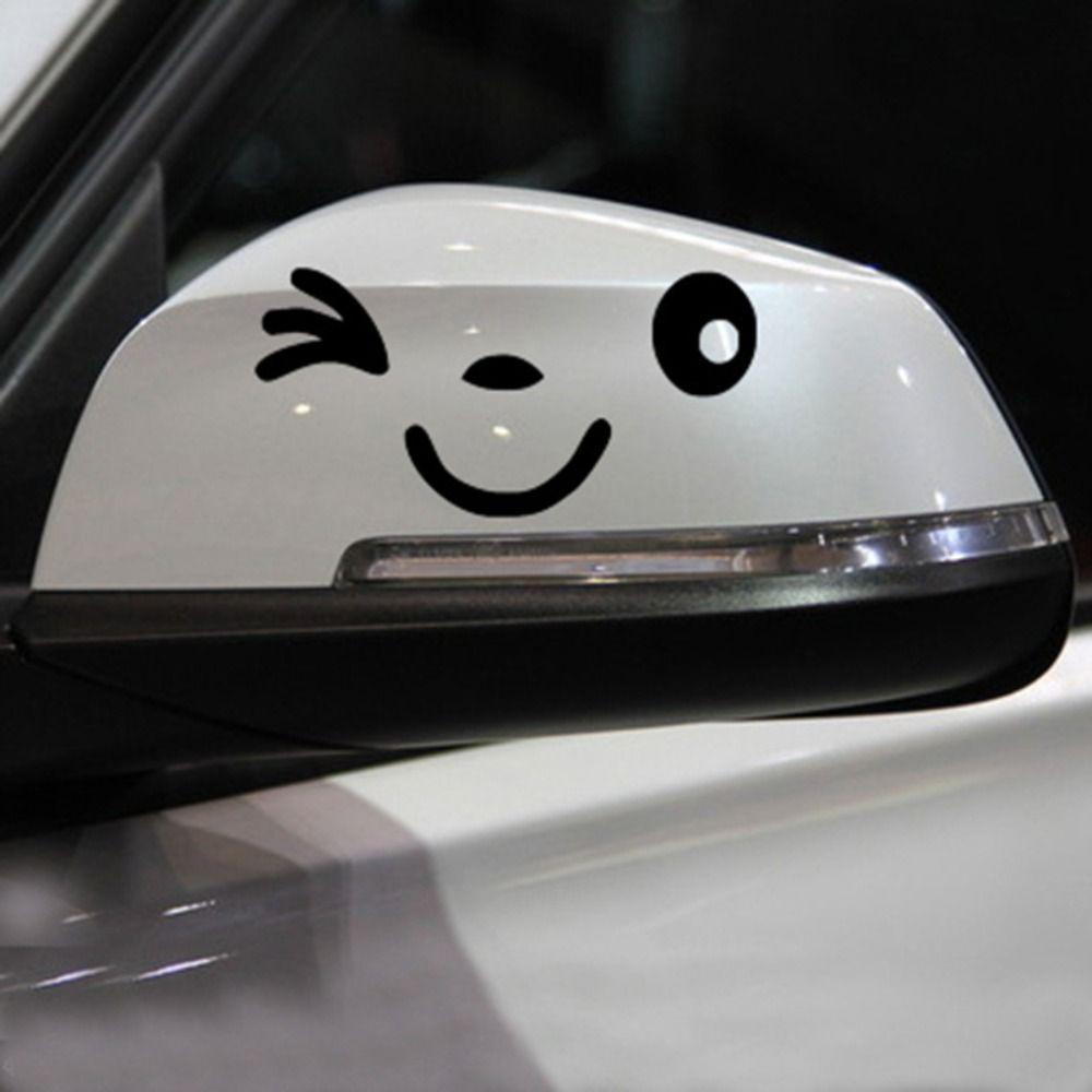 Lanfy Smile Stiker Mobil Kartun Untuk Semua Mobil Reflektif Decal Mobil Styling Tahan Air Motor Dekorasi Auto Reflektif Sticker