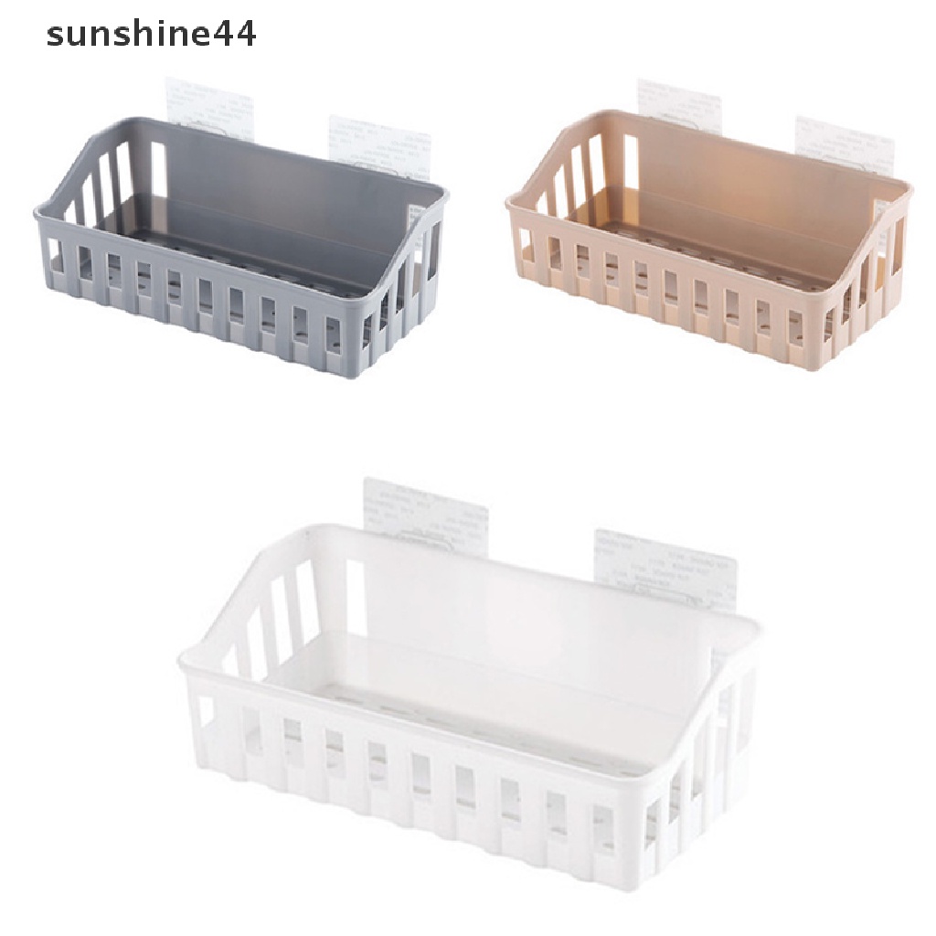 Sunshine Rak Kamar Mandi Organizer Toilet Perekat Shampoo Gel Storage Basket Shower Rack ID