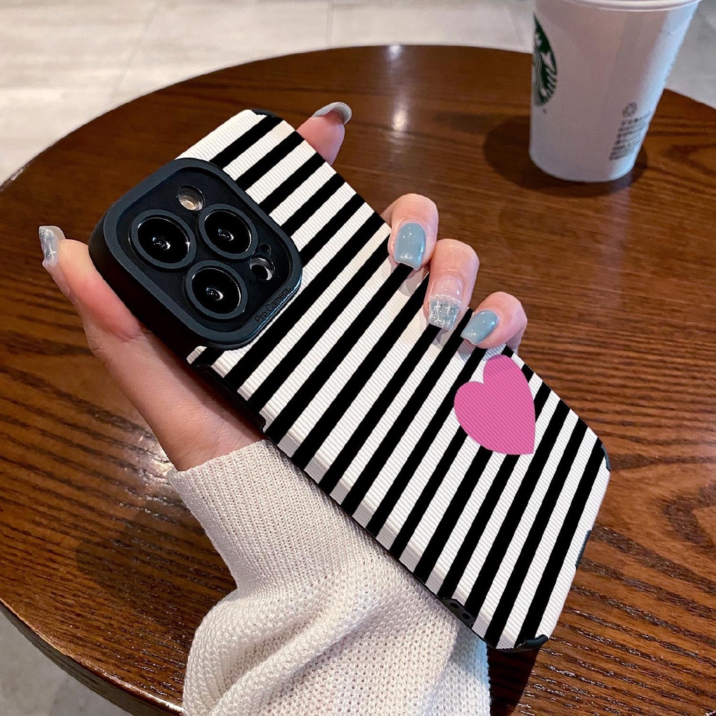 【Love】Lamb Skin Pretty Soft Case for IPhone 6S 7 Plus 8 Plus X XS XR XS Max iPhone 11 13 12 14 PRO Max ip 11 14 Plus Mini beautiful goodly Phone Case for Women Girl Striped Heart