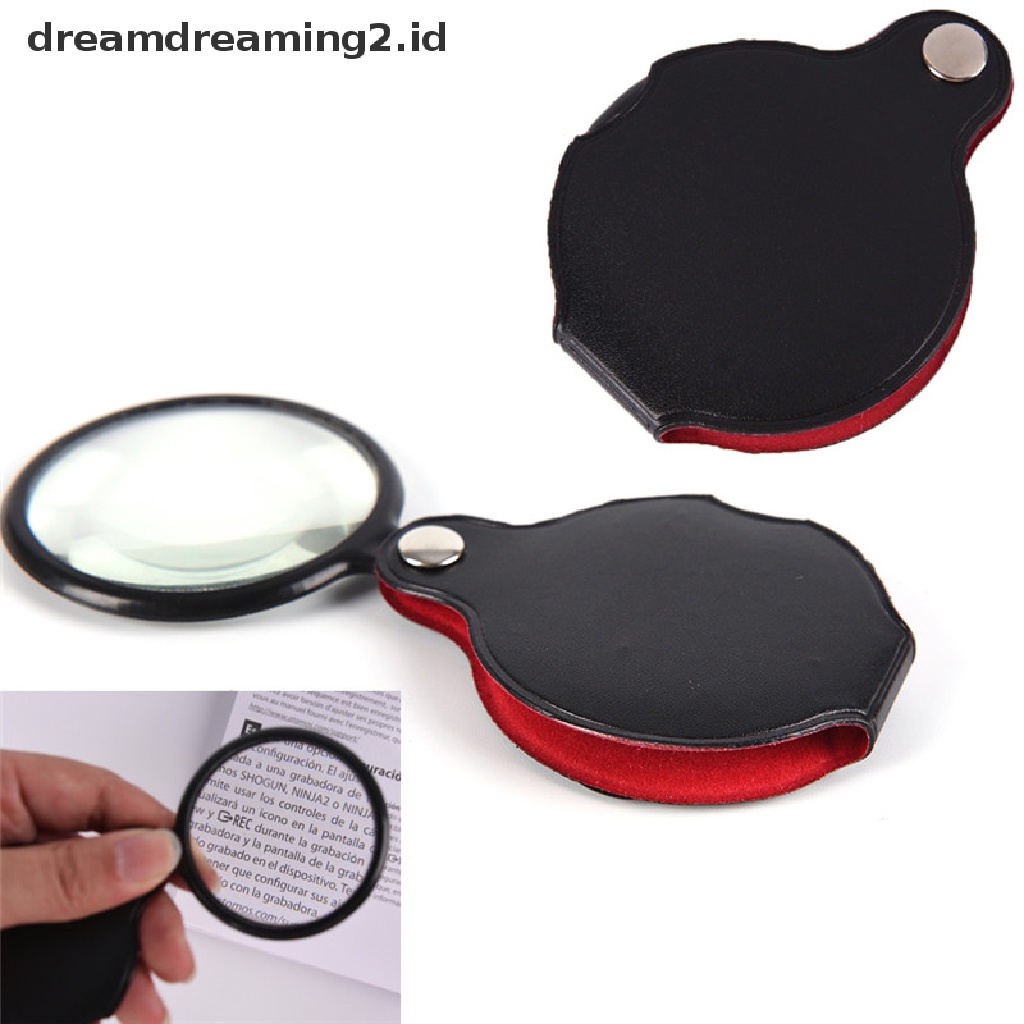 (hot) Pop Lipat 10X Mini Pocket Jewelry Magnifier Kaca Mata Pembesar Lensa Loupe A+//