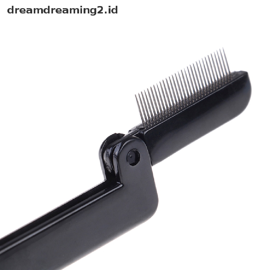 (hot) Sisir Bulu Mata Lipat Alat Sikat Alis Logam Pemisah Maskara lash curl black//