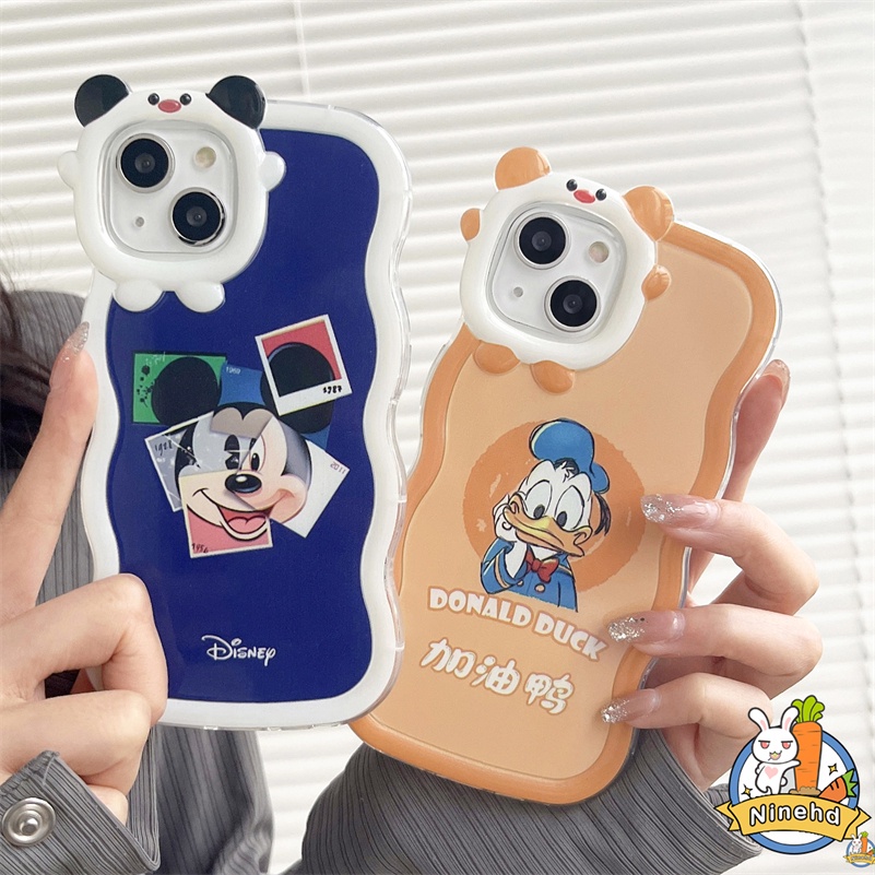 IPHONE Casing Kompatibel Untuk Iphone14 13 12 11 Pro Max X Xr Xs Max7 8 6 6s Plus SE Merek Fashion Monster Kecil Lensa Casing Ponsel Lukisan Tepi Bergelombang Lembut TPU Shockproof Cover Pelindung