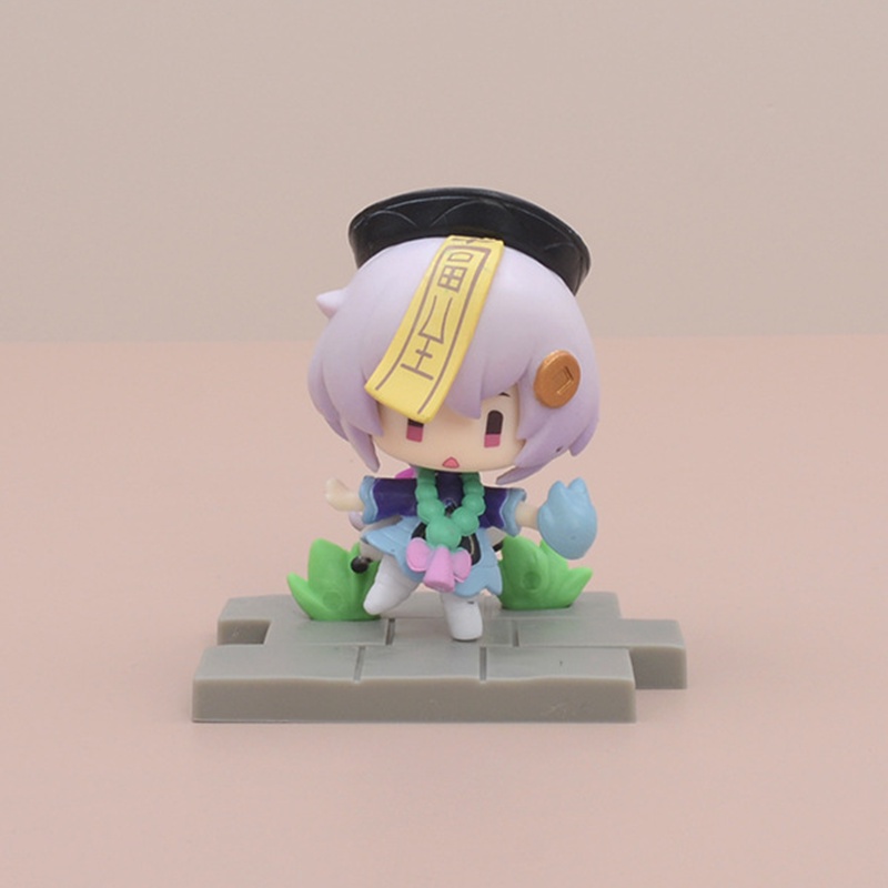 Genshin Impact Kaeya Diluc Xingqiu Keqing 7pcs/Set Qiqi Miniatur Kue Topper Zhongli Blind Box Game Karakter Boneka