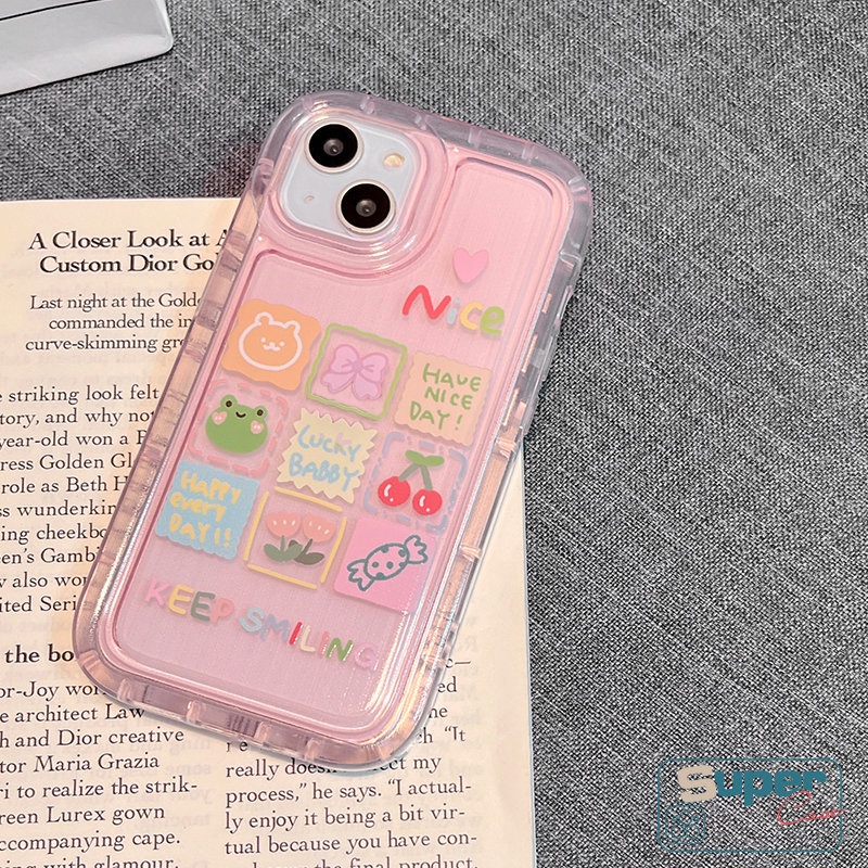 Kartun Hewan Lucu Lembut Tpu Case Untuk Realme C53 C35 C55 C15 C12 5 7I 9I 6i 5i 5s C33 C11 C21Y C30 C17 C20 C25 C3 C25s C11 C25Y C20A Kawaii Beruang Kecil Kodok Shockproof Airbag Cover