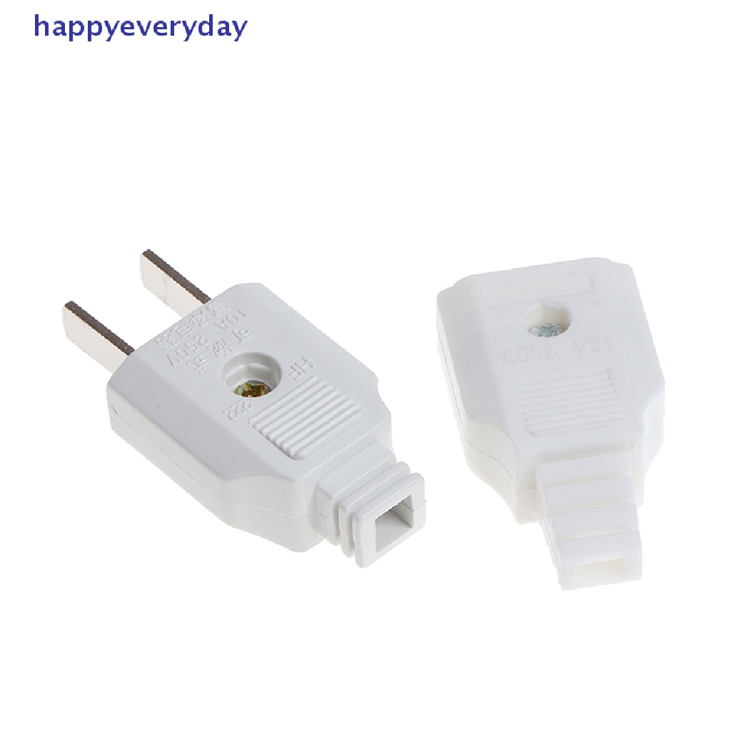 [happy] Us 2pin Gepeng AC Listrik Power Male Plug Female Socket Outlet Adaptor Kawat [ID]