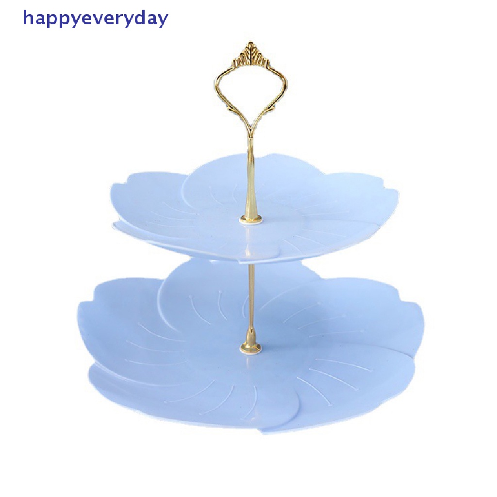 [happy] Detachable Cake Stand European Style 2tingkat Pastry Cupcake Piring Buahdekorasi Rumah [ID]