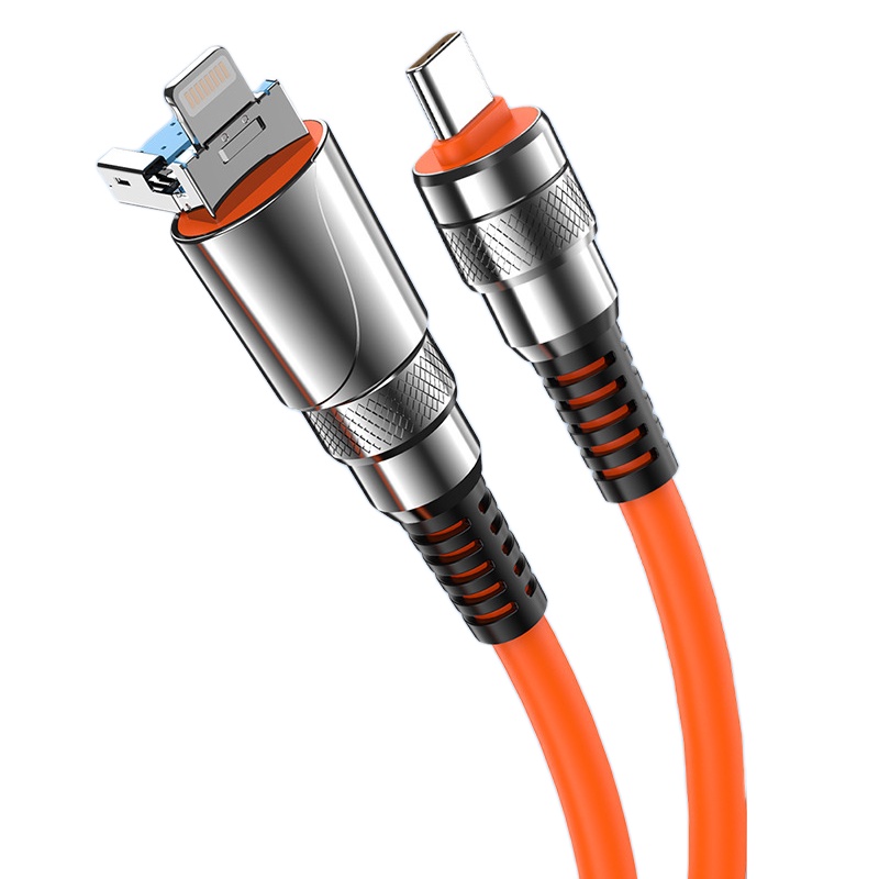 Kabel Data Pengisian Super Cepat 100W Tipe-c Two-in-one PDQC Charging Cable