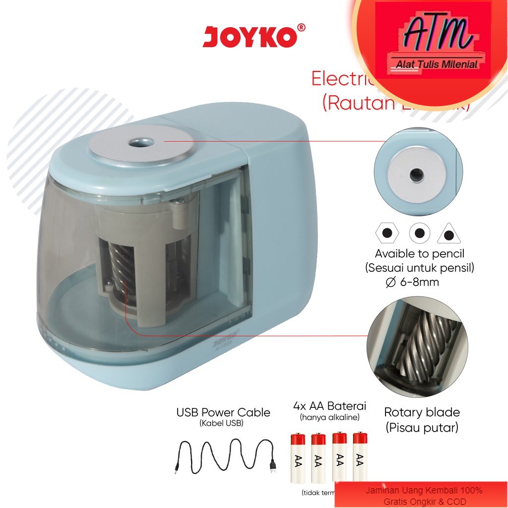 

Electric Sharpener Serutan Elektrik Joyko A-159E