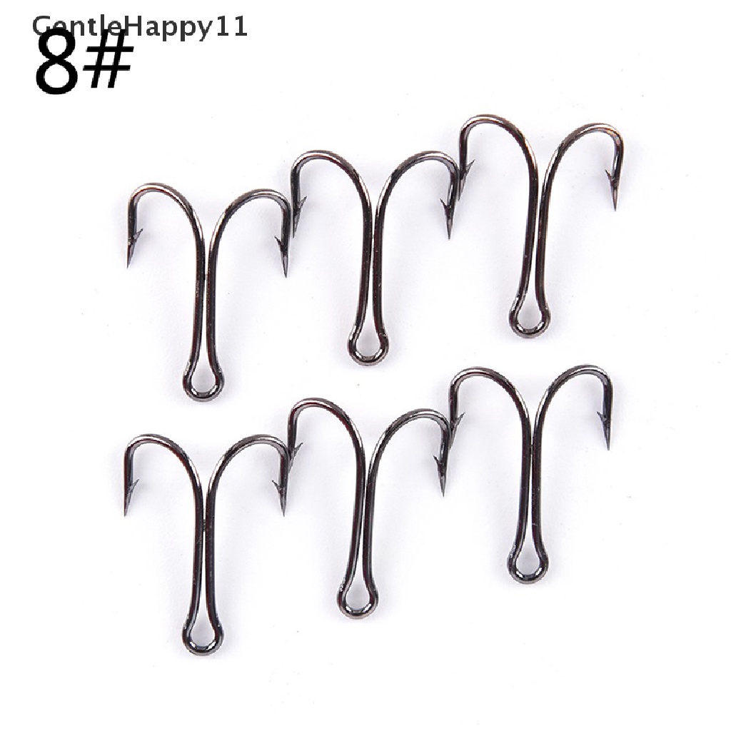 Gentlehappy 50 Pcs Ganda Baja Karbon Tinggi Hitam Memancing Kait Jangkar Ganda Air Asin 50pcs Kait Pancing Ganda Pengikat Lalat Kecil Kait Jangkar Ganda 50pcs Baja Karbon Tinggi Ganda