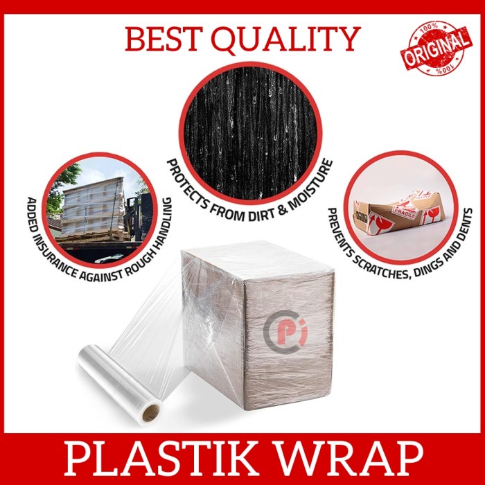 Plastik Wrapping Ukuran 50cm 10cm Strecth Film Wrap Barang Packing