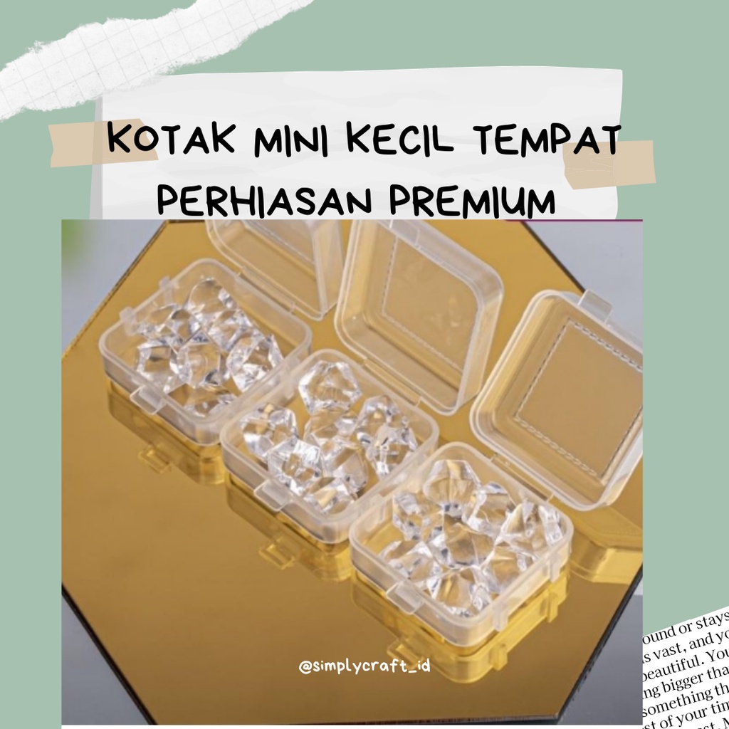 Simply Craft ID - KOTAK MINI KECIL TEMPAT PERHIASAN ANTING MEMORY CARD EARPLUG KOTAK PLASTIK SERBAGUNA MINI BOX