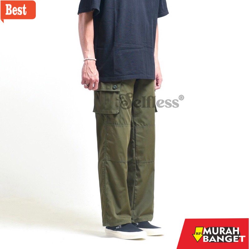 Celana Kargo Terbaru- Celana Cargo Regular Straight Loose Fit Pria Celana Panjang Cargo Kargo Regule