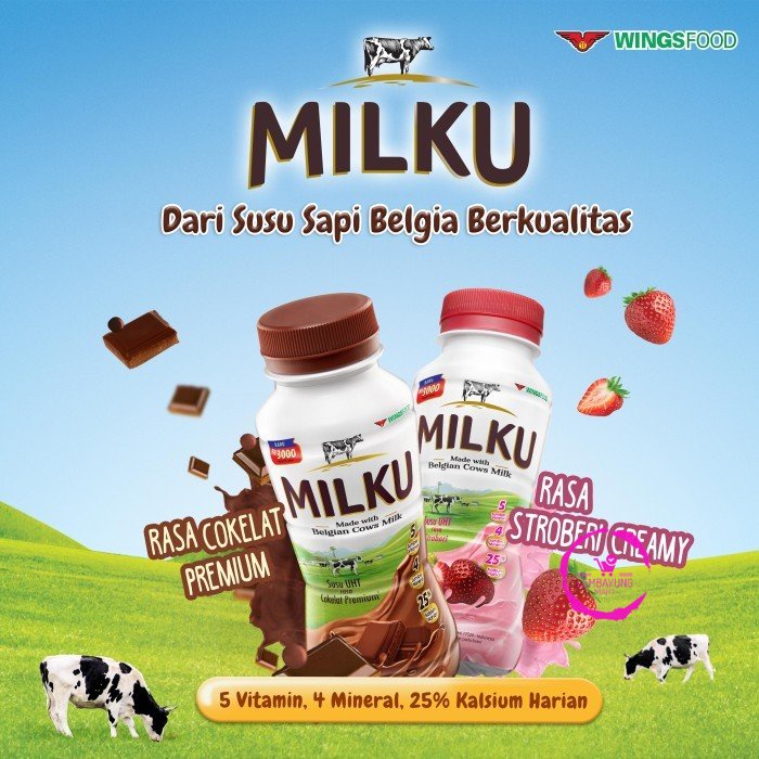 

Milku Susu UHT Rasa Cokelat 200ml x 12 pcs