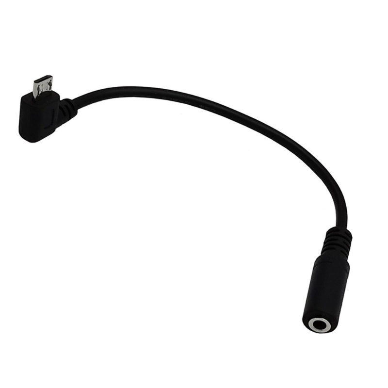 Zzz Black Micro USB Male to 35mm Headphone Earphone Adapter Socket Wire Cable Converter Line Aplikasi Lebar