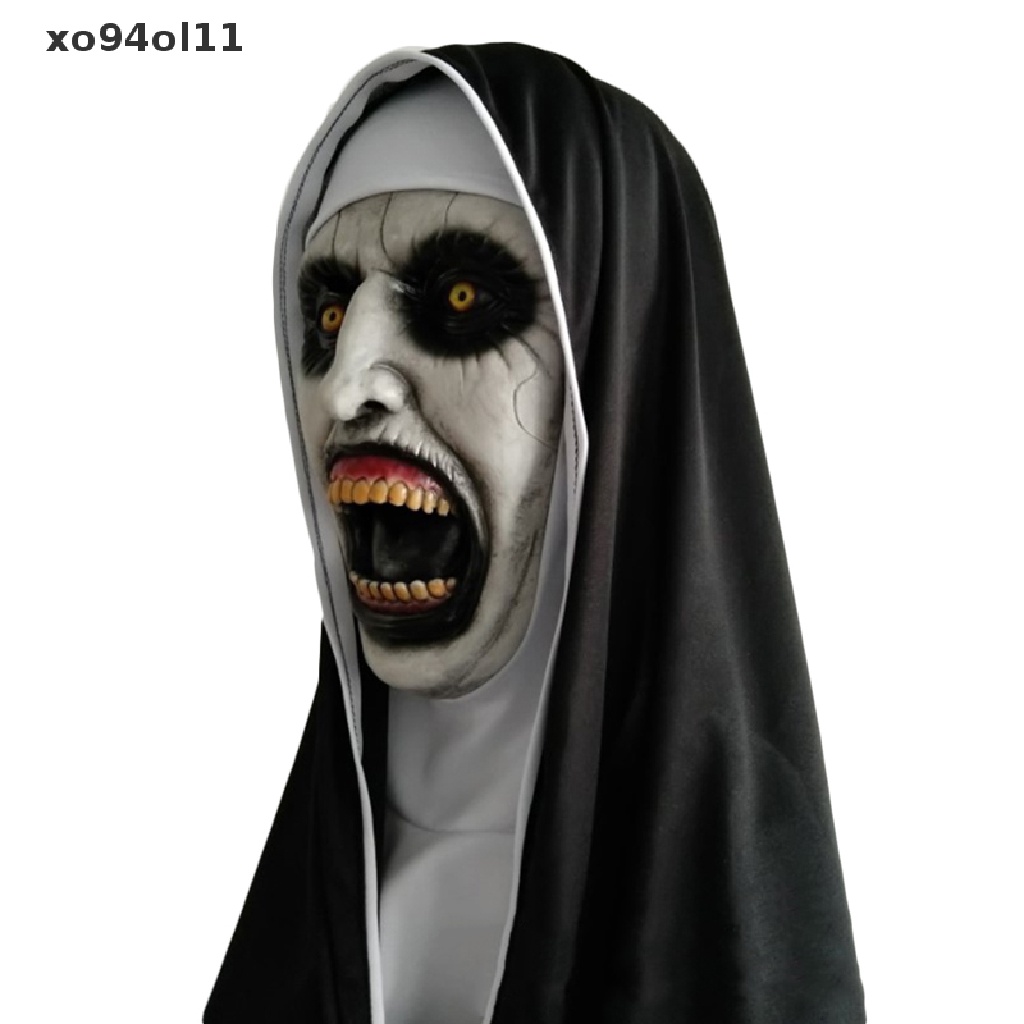 Xo Topeng Lateks The Horror Mengerikan Nun Dg Kerudung Valak Cosplay Untuk Kostum Halloween OL