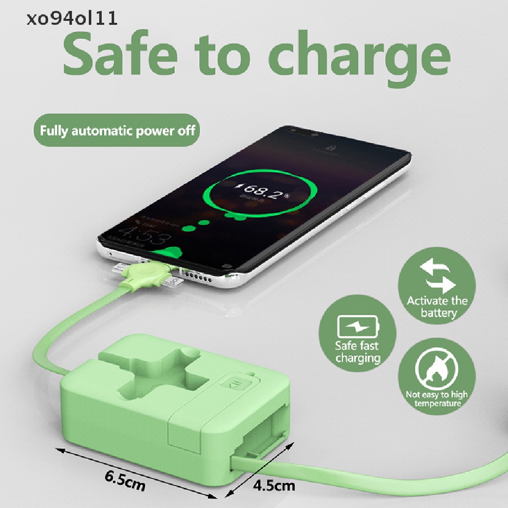 Xo Kabel Data 3in1 Telepon Yang Dapat Ditarik Micro USB TYPE-C Fast Charging Cable OL