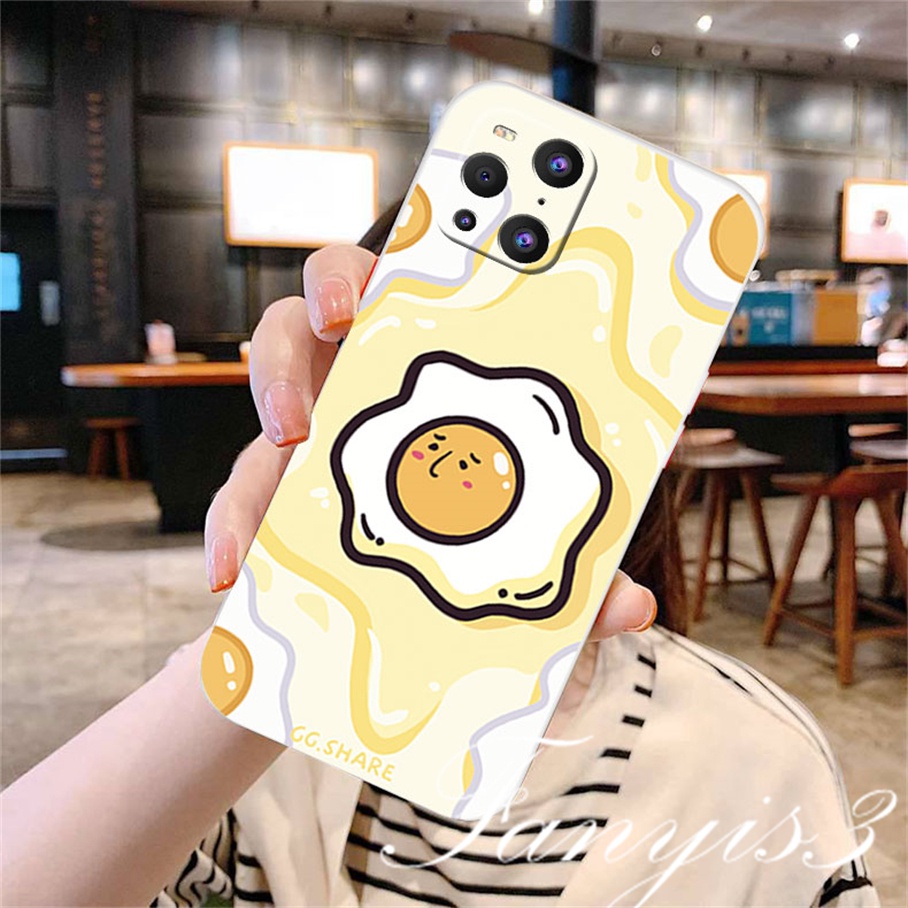 Casing Infinix Note 12 10Pro Hot 20 12 11 10 Play Hot 20 20s 12 12i 20i 11 2022 Smart 6 5 2020 Fun Poached Egg Phone Case Silicon Soft Sarung Pelindung