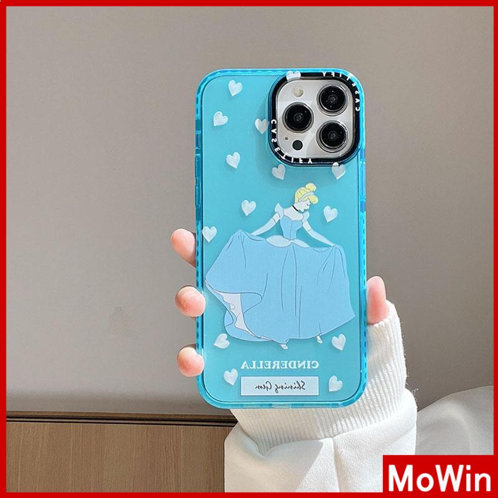 For iPhone 14 Pro Max iPhone Case Fluorescent Blue Princess Clear Case Thickened TPU Shockproof Protection Camera Compatible with iPhone 13 Pro max 12 Pro Max 11 xr xs max 7 Plus 8