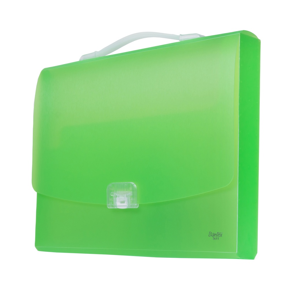 

Bantex Portable Case Smart Pocket Handle Dokumen Bag Folio F4 Grass Green