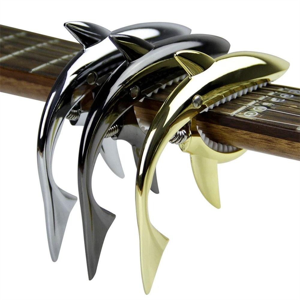 Lanfy Gitar Capo Aksesoris Gitar Alat Musik Zinc Alloy Acoustic Tuner Gitar Listrik Metal Hiu Capo