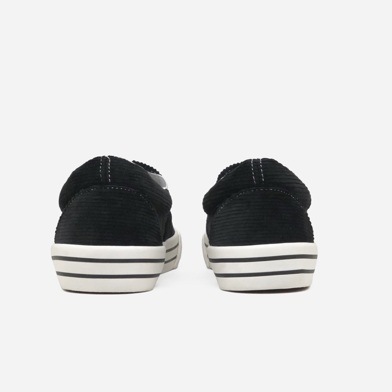 BRULEE.PROJECT SLIP ON CORDUROY - STARLEE BLACK WHITE