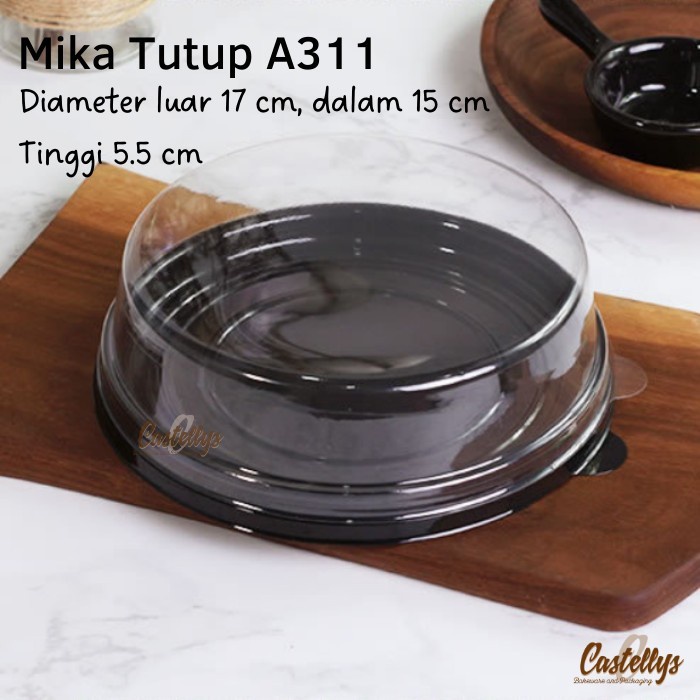 

10pcs Tray Mika + Tutup A311 Bulat Mini Cake Bolu Pudding Tart