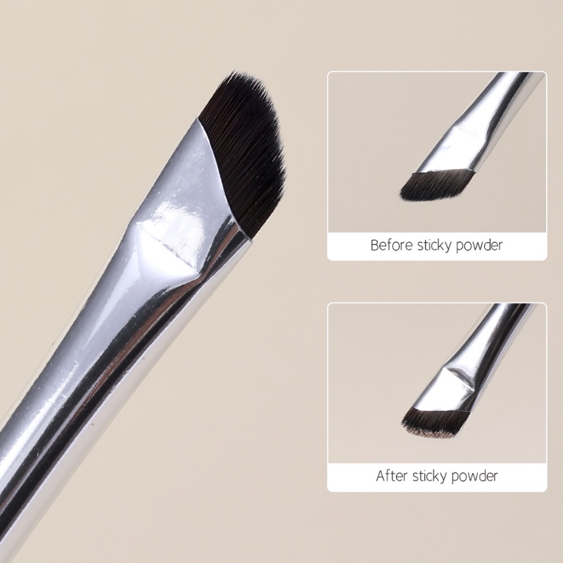 1pc Double-headed Blade Eyeliner Makeup Brush Liquid Eyeliner Brush Ultra Tipis Sudut Miring Kepala Datar Concealer Air Mata Alur Sikat Alis