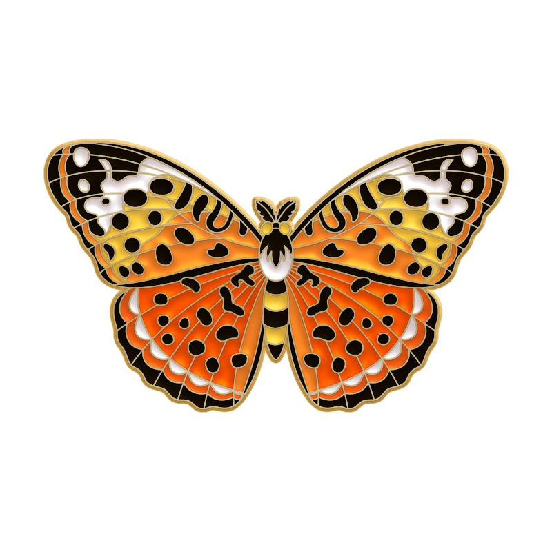 Bros Logam Lucu Pribadi Kreatif Warna-Warni Kupu-Kupu Ransel Pakaian Enamel Pin Kerah