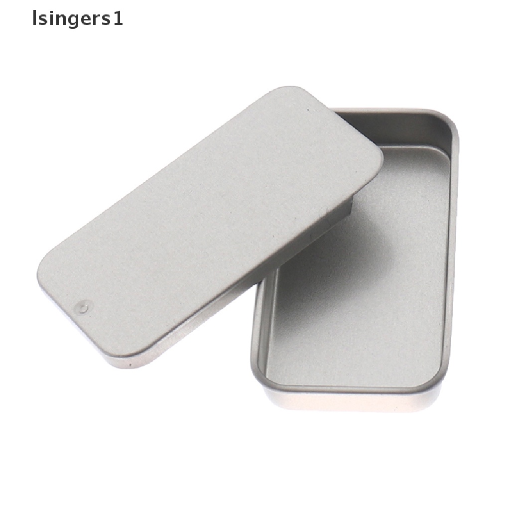 [lsingers1] Kotak Kaleng Mini Bins Jar Persegi Panjang Kotak Besi Kosong Portable Penyimpanan Krim Bibir Untuk Perhiasan Pernikahan Candy Pill Cases Butik