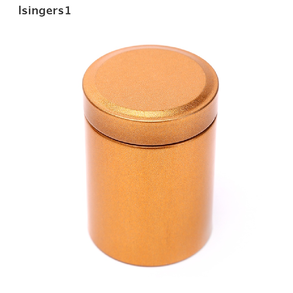 [lsingers1] Portabel Travel Teh Kedap Udara Wadah Bukti Kecil Stash Jar Metal Aluminium Kaleng Butik