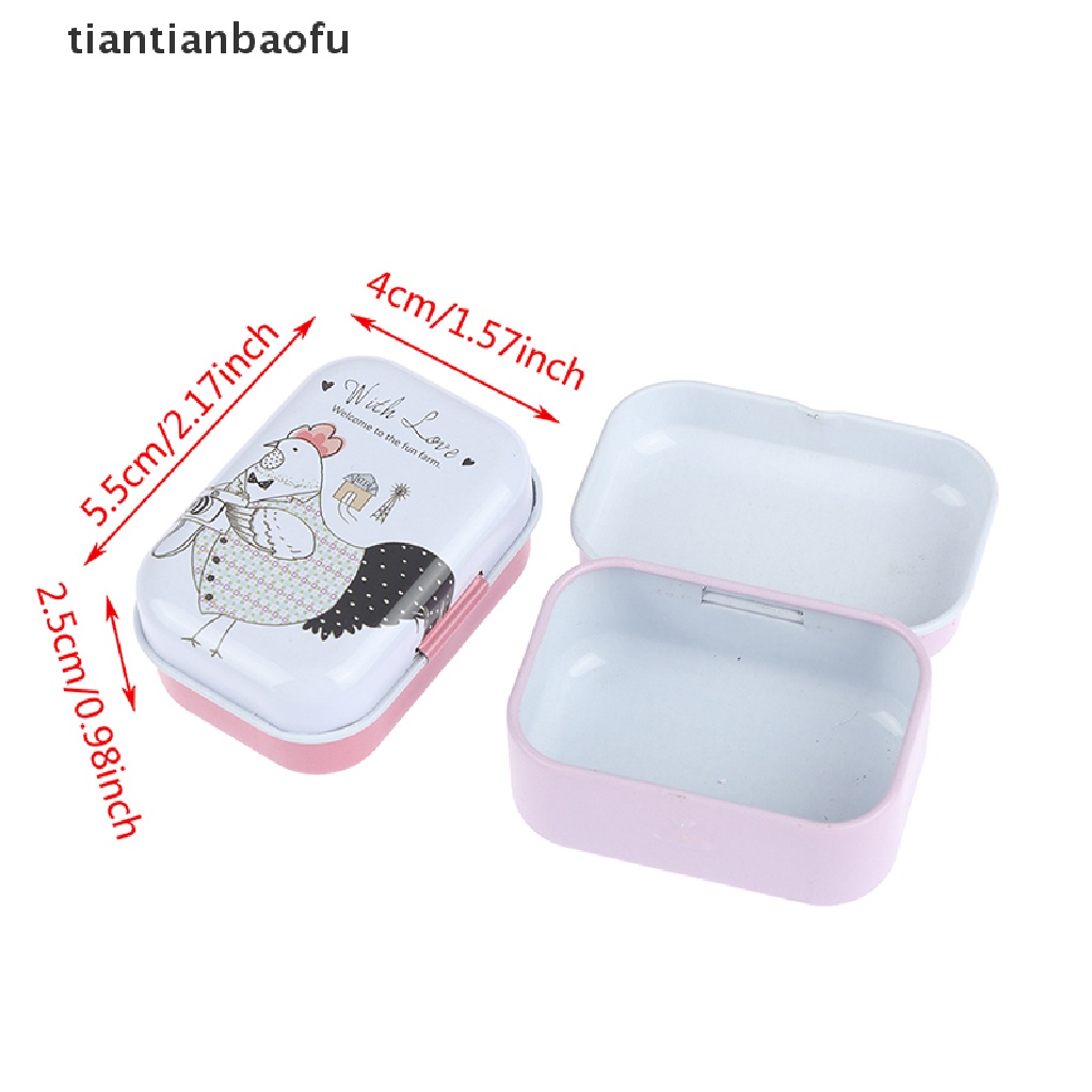 [tiantianbaofu] Warna-warni Mini Tin Box Sealed Jar Packing Kotak Perhiasan Permen Kotak Penyimpanan Kecil Butik