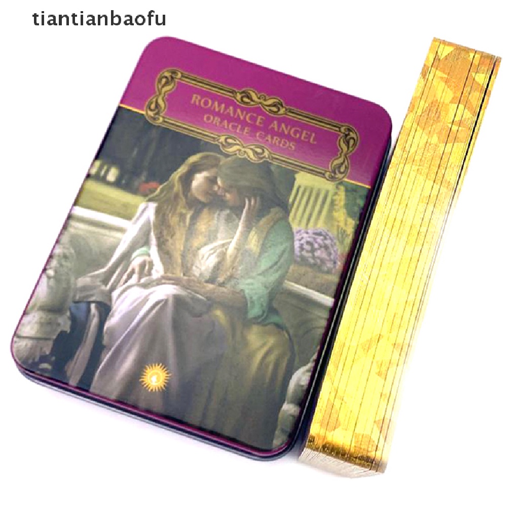 [tiantianbaofu] Kotak Besi Romance Angels Oracle Card Tarot Party Board Game Ramalan w/Butik Manual