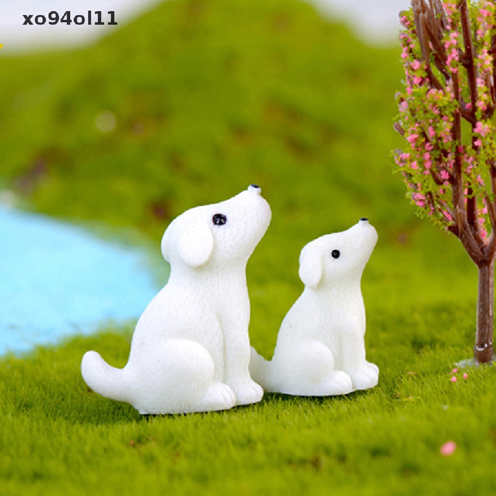 Xo Anjing Lucu Mini Miniatur Peri Taman Ornamen Dekorasi Pot Craft Aksesoris OL