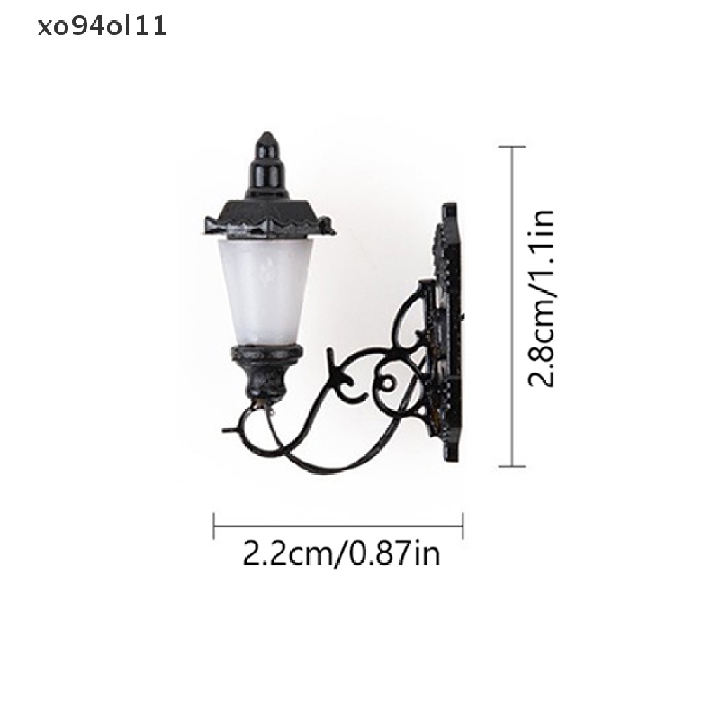 Xo1:87 Miniatur LED Tiang Lampu Dinding Model DIY Mikro Landscape Arsitek OL