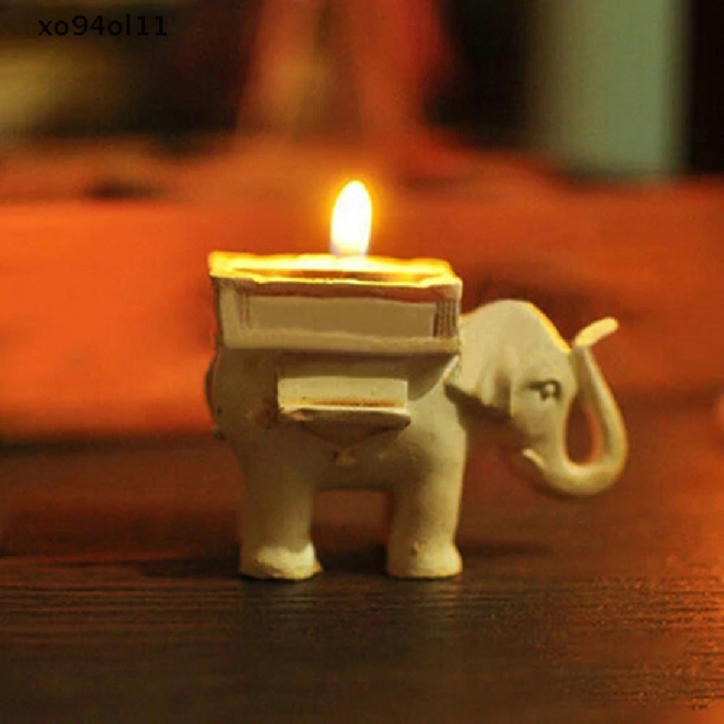 Xo Retro Elephant Tea Light Holder Dekorasi Rumah Party Favor Decor OL