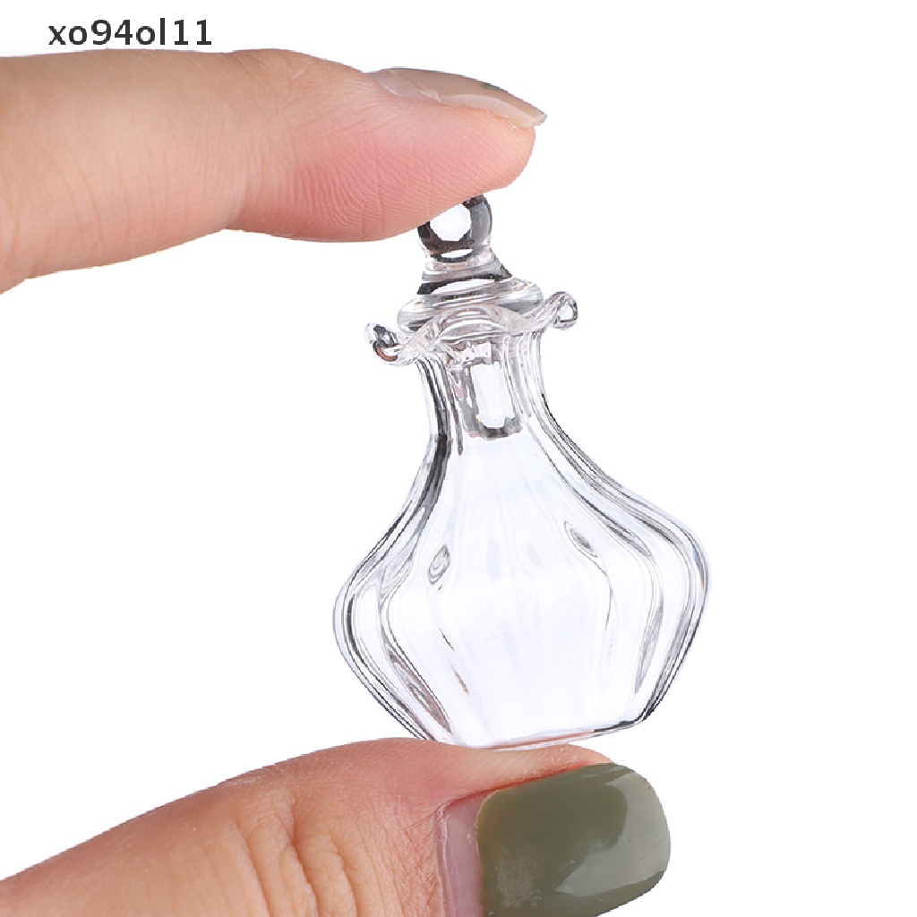 Xo1:12rumah Boneka Miniatur Bergaris Botol Kaca Simulasi Botol Permen Model OL