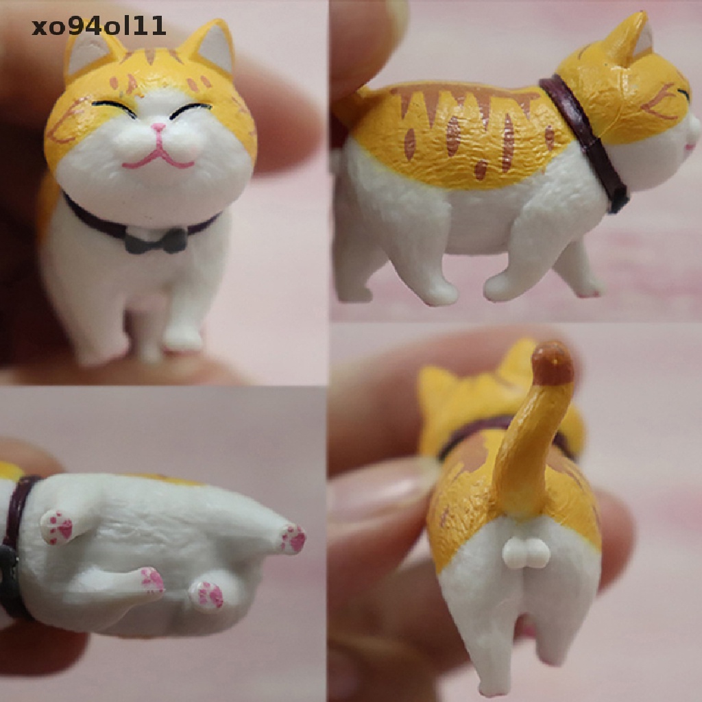 Xo 9pcs/set 5cm Mainan Figure Kucing Lucu Buatan Miniatur Patung Dekorasi Rumah OL