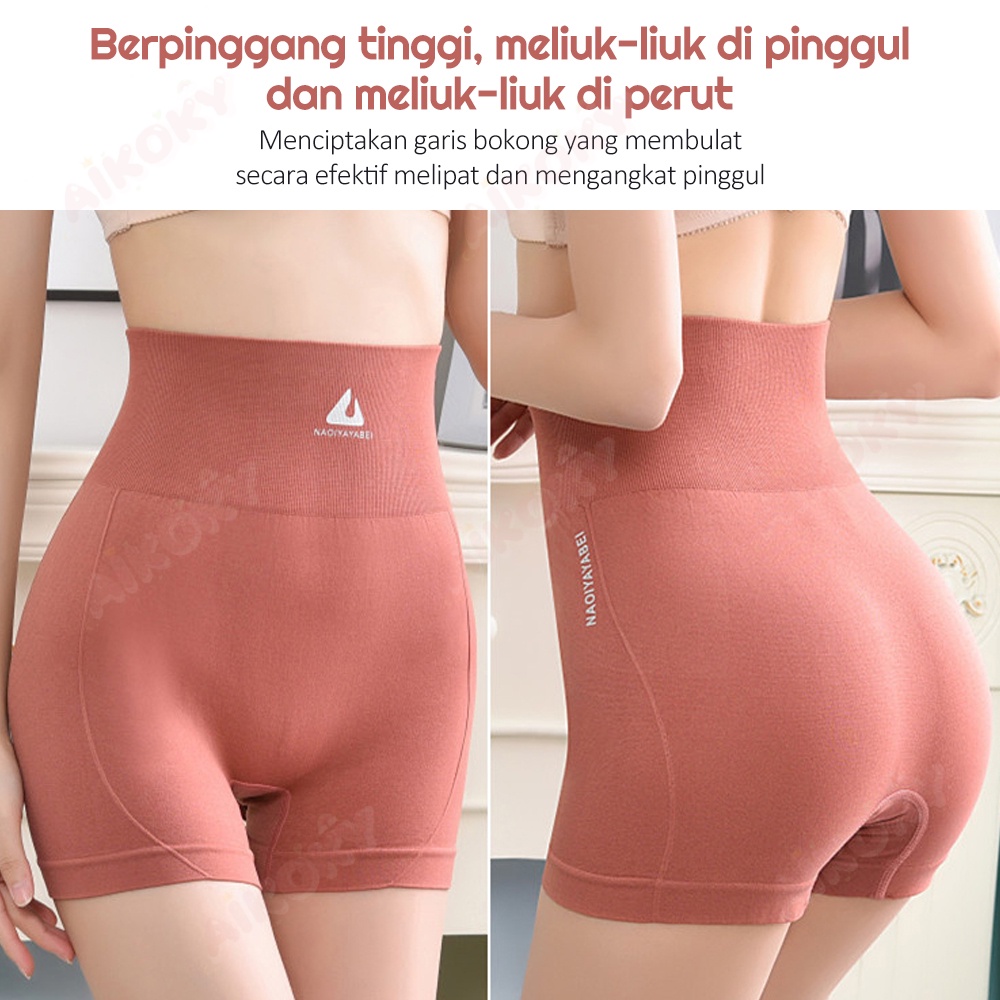 Aikoky Legging Pendek Celana Korset Pinggang Tinggi Wanita